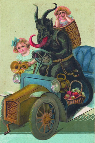 Illustration for article titled The Most Disturbing Images Of Krampus, Santa's Child-Eating Counterpart
